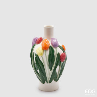 EDG Enzo De Gasperi Tulip Drop Vase H26 cm in Ceramic
