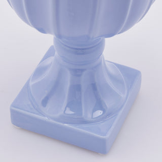 EDG Enzo De Gasperi Tulip Vase Cup with Ceramic Foot H35 cm Indigo
