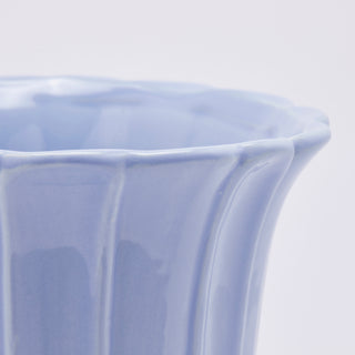 EDG Enzo De Gasperi Tulip Vase Cup with Ceramic Foot H30 cm Indigo