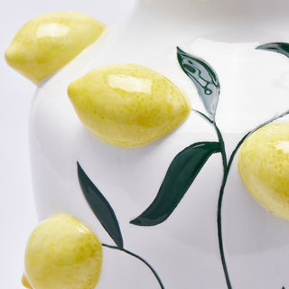 EDG Enzo de Gasperi Zitronenvase Amphore H31 D26 cm Weiß