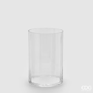 EDG Enzo De Gasperi Nida Optic Glass Cylinder Vase H30 cm