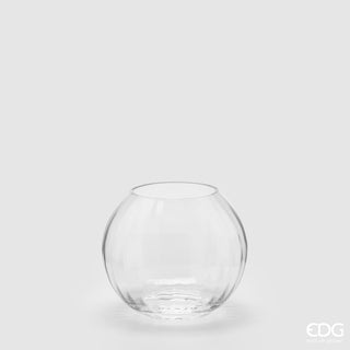 EDG Enzo De Gasperi Nida Optic Glass Sphere Vase D20 cm