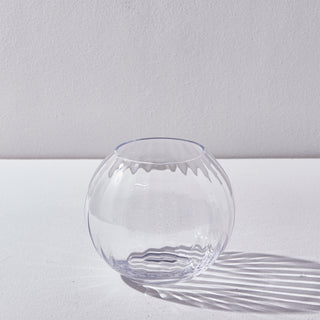 EDG Enzo De Gasperi Nida Optic Glass Sphere Vase D20 cm