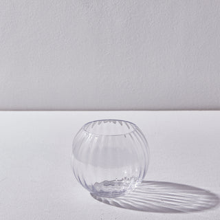 EDG Enzo De Gasperi Nida Optic Glass Sphere Vase D15 cm