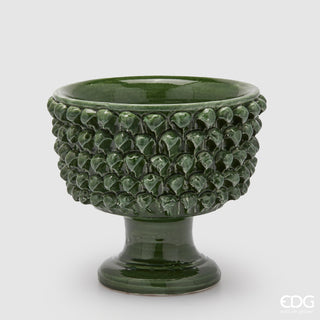 EDG Enzo De Gasperi Fenice Pinecone Vase with Foot H24.5xD28 cm Green