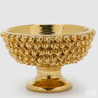 EDG Enzo De Gasperi Vaso Fenice Pigna con Piede H24,5xD40 cm Oro