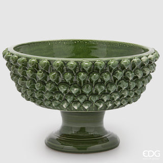 EDG Enzo De Gasperi Vaso Fenice Pigna con Piede H24,5xD40 cm Verde