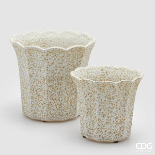 EDG Enzo de Gasperi Set 2 Vasi Bellflower in Ceramica