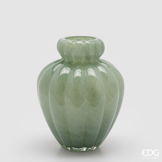 EDG Enzo De Gasperi Vaso Chignon H28 cm in Vetro Verde