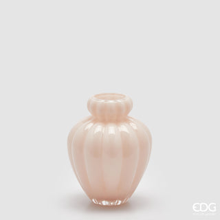 EDG Enzo De Gasperi Vaso Chignon H20 cm in Vetro Rosa