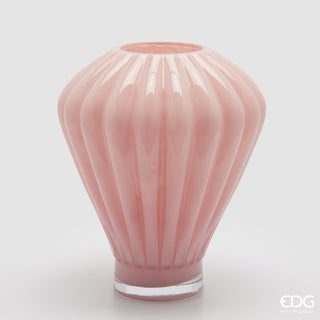 EDG Enzo De Gasperi Vaso Diamante in Vetro H35 cm Rosa