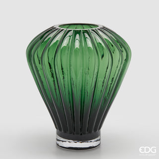 EDG Enzo De Gasperi Vaso Diamante in Vetro H35 cm Verde