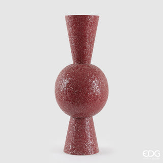 EDG Enzo De Gasperi Vaso Crackle Geometrie H66 cm in Metallo e Vetro