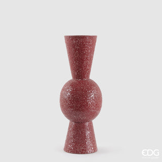 EDG Enzo De Gasperi Vaso Crackle Geometrie H55 cm in Metallo e Vetro