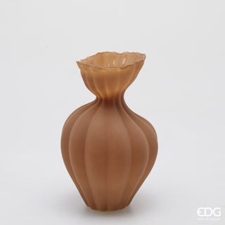 EDG Enzo De Gasperi Vaso Flow Sinuoso H30,5 cm Marrone