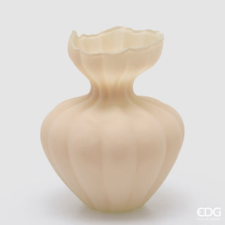 EDG Enzo De Gasperi Flow Sinuoso Vase H32 cm Elfenbein