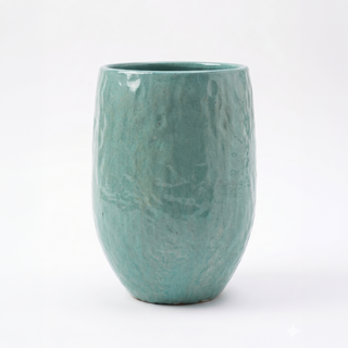EDG Enzo De Gasperi Vaso Saigon Bombato H74xD54 cm in Gres Turchese