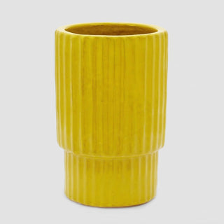 EDG Enzo De Gasperi Vaso Glaze Atlas Righe H68 cm Giallo