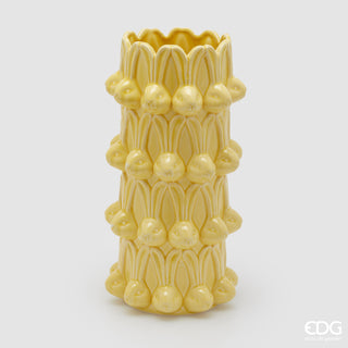EDG Enzo de Gasperi Vaso Conigli Easter H32 cm Giallo