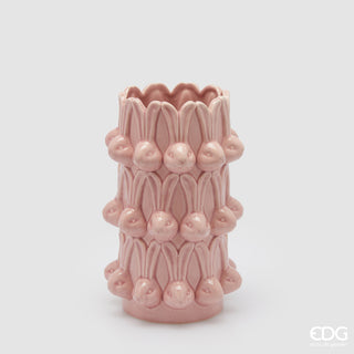 EDG Enzo de Gasperi Vaso Conigli Easter H25 cm Rosa