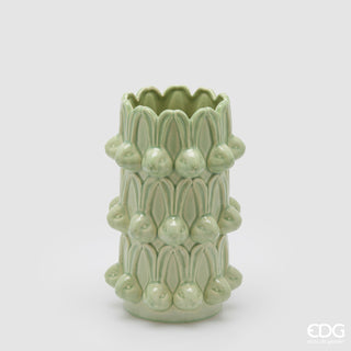 EDG Enzo de Gasperi Vaso Conigli Easter H25 cm Verde