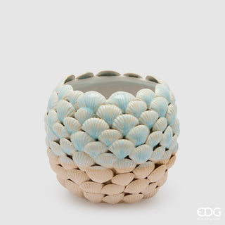 EDG Enzo De Gasperi Vaso Chakra Conchiglie H21 D24.5 cm