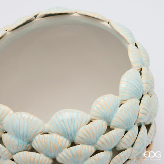 EDG Enzo De Gasperi Vaso Chakra Conchiglie H21 D24.5 cm