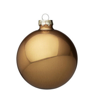 Andrea Bizzotto Weihnachtskugel aus undurchsichtigem Goldglas, D10 cm