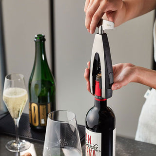 Gefu Corkscrew with Integrated Foil Cutter in Stainless Steel