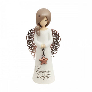 Enesco Statuetta Angelo L'Amore Vince Sempre H12,5 cm