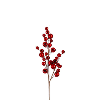 Vetur Künstlicher Weihnachtskugelzweig H79 cm Rot