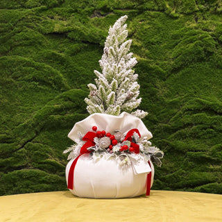 Lena Flowers Scented Christmas Tree in White Velvet H47 cm