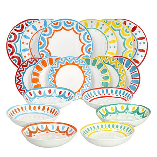 Tognana Servizio Tavola 18 Pezzi Madison Vietri in Porcellana Multicolor