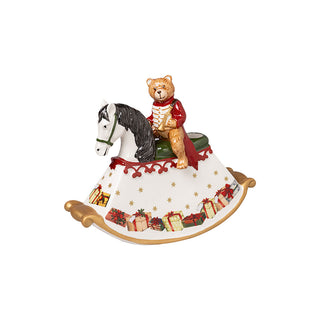 Villeroy & Boch Christmas Toys Portacandela Cavallo a Dondolo in Porcellana