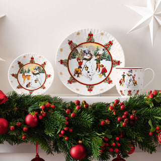 Villeroy & Boch Toy's Fantasy Tazza Costruendo un Pupazzo di Neve in Porcellana