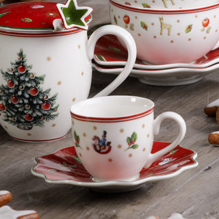 Villeroy & Boch Toy's Delight Set 6 Tazzine da Caffè con Piattino in Porcellana