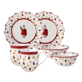 Villeroy &amp; Boch Toy's Delight Weihnachtsmann Porzellan Frühstücksset