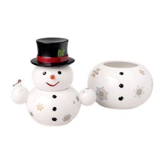 Villeroy & Boch Christmas Toys Memory Barattolo Pupazzo di Neve in Porcellana