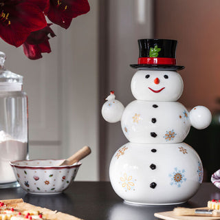 Villeroy & Boch Christmas Toys Memory Barattolo Pupazzo di Neve in Porcellana