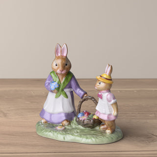 Villeroy & Boch Bunny Tales Emma e Anna in Un Prato Fiorito in Porcellana