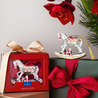 Villeroy & Boch Christmas Classics Cavallo a Dondolo Pendente in Porcellana