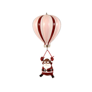 Vetur Decorazione per Albero Babbo Natale in Mongolfiera H14 cm