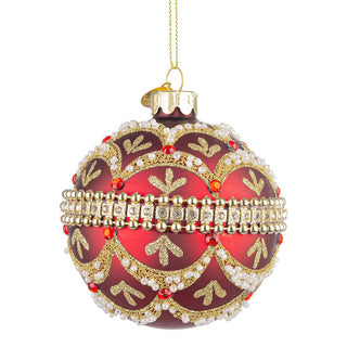 Andrea Bizzotto Beloved Weihnachtskugel aus rotem Glas, D8 cm