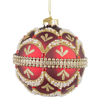 Andrea Bizzotto Beloved Weihnachtskugel aus rotem Glas, D10 cm