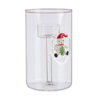 Andra Bizzotto Portacandela Vetro Lavish Pupazzo H15 D9