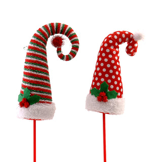 Vetur Set 2 Decorazioni per Albero Cappello Elfo H48 cm