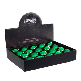 Andrea Bizzotto Box 20 Palline di Natale Vetro Verde D6 cm