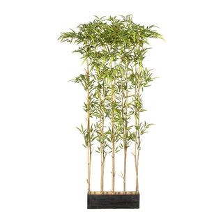 Gasper Divisorio di Bamboo con vaso H 160 cm Verde Natural