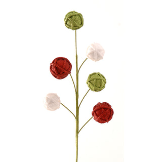 Vetur Decorazione Natalizia Ramo Sfere H70 cm Verde