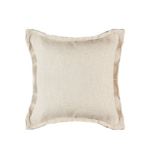 L'Oca Nera Cuscino Sfrangiato 50x50 cm Beige